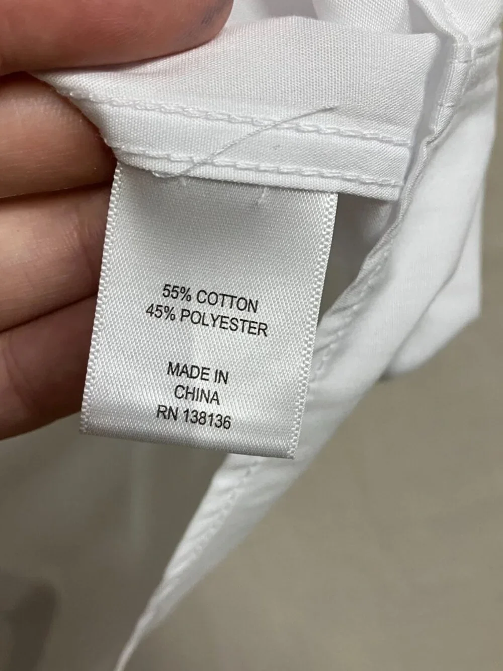 NWT Nobleson Dress Shirt Men's Size 15-15.5 32/33 White Classic Fit Button Down